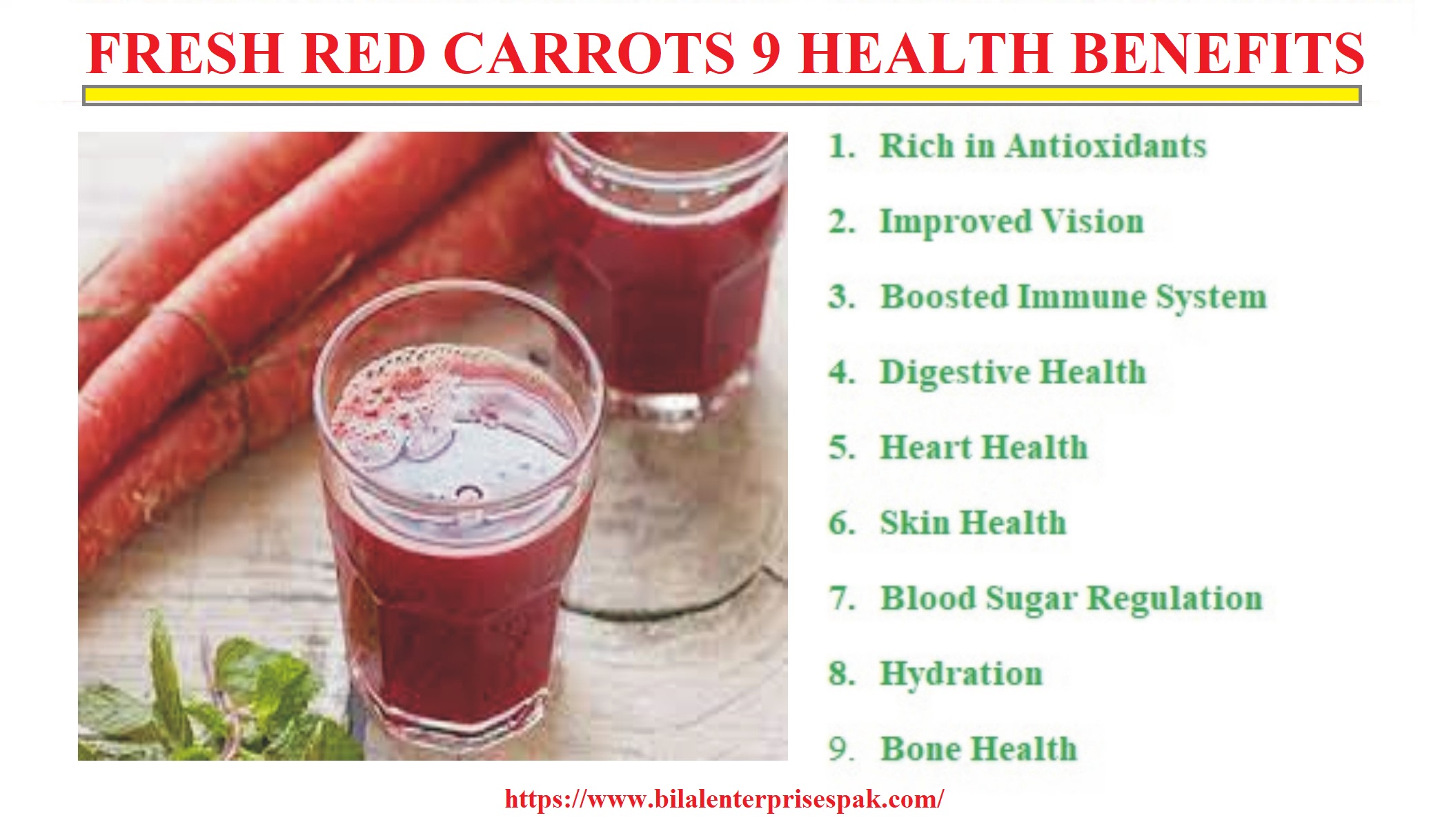 Fresh Red Carrots 9 Health Benefits